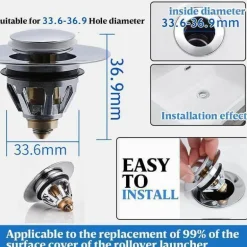 Universal-Abflussfilter für Spülbecken – Pop-Up-Abflussabdeckung für die Küche