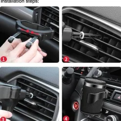 Universal-Getränkehalter für die Lüftungsöffnungen im Auto – verstellbarer Getränke-Organizer für Fahrzeuge