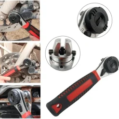 Universal-Ratschenschlüssel mit rutschfester Spitze – verstellbares, vielseitiges Werkzeug