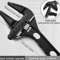 Universell verstellbares Aluminium-Schraubenschlüsselwerkzeug – Multifunktions-Steckschlüssel