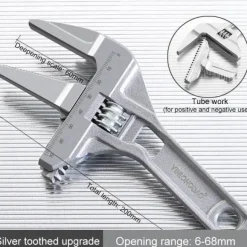 Universell verstellbares Aluminium-Schraubenschlüsselwerkzeug – Multifunktions-Steckschlüssel