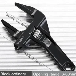 Universell verstellbares Aluminium-Schraubenschlüsselwerkzeug – Multifunktions-Steckschlüssel