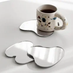 Unregelmäßige verspiegelte Untersetzer – stilvolle moderne Wohndekoration