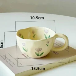 Unregelmäßiges Keramikbecher-Set im koreanischen Stil für Frühstückstee