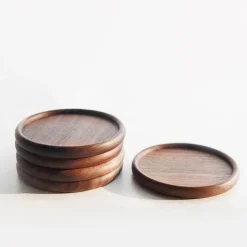 Untersetzer-Set aus Walnussholz – Untersetzer für Tee- und Kaffeetassen
