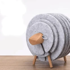 Untersetzer-Set mit Schafmotiv – isolierte, rutschfeste Getränkeuntersetzer im Landhausstil