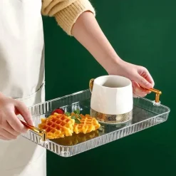 Unterteiltes Snacktablett - Servierplatte mit 6 Fächern für Obst und Nüsse