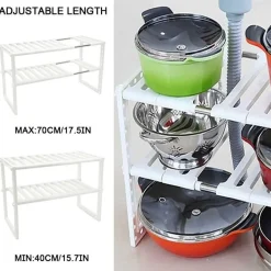 Untertisch-Organizer-Regal – verstellbare, platzsparende Aufbewahrungslösung