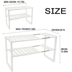 Untertisch-Organizer-Regal – verstellbare, platzsparende Aufbewahrungslösung