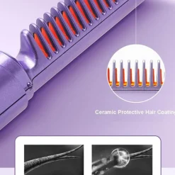 USB Smart Heat Haarglätterkamm - Tragbares Styling-Tool aus Eisen