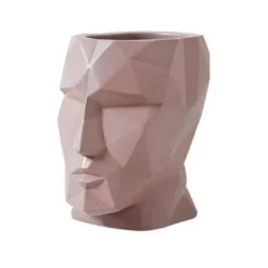 Vase mit geometrischem Gesicht – modernes nordisches Dekor