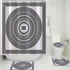 Versace Luxus-Duschvorhang-Set – Elegante Badezimmerdekoration