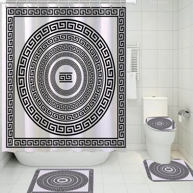 Versace Luxus-Duschvorhang-Set – Elegante Badezimmerdekoration