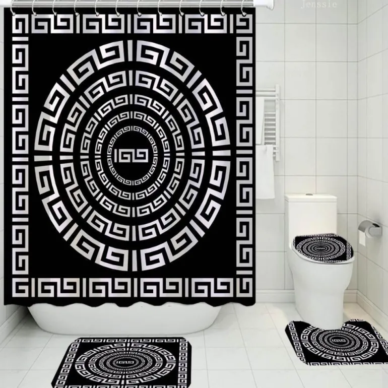 Versace Luxus-Duschvorhang-Set – Elegante Badezimmerdekoration