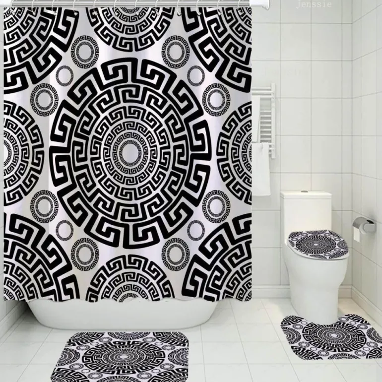 Versace Luxus-Duschvorhang-Set – Elegante Badezimmerdekoration