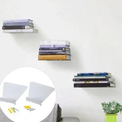 Versteckte Regalhalterung zur Wandmontage – 2er-Pack