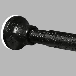 Verstellbare Duschvorhangstange, mattschwarz, 101,6–193,2 cm, ohne Bohren