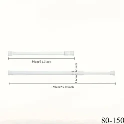 Verstellbare Gardinenstange für die Küche, ohne Bohren, mit Zugfeder, 101,6–190,5 cm