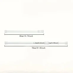 Verstellbare Gardinenstange für die Küche, ohne Bohren, mit Zugfeder, 101,6–190,5 cm