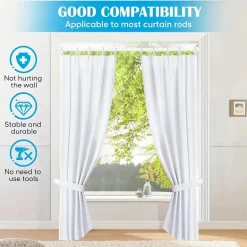 Verstellbare Gardinenstange für die Küche, ohne Bohren, mit Zugfeder, 101,6–190,5 cm