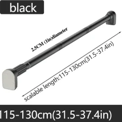 Verstellbare Gardinenstange mit Spannvorrichtung, Teleskopstange ohne Bohren