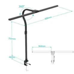 Verstellbare LED-Schreibtischlampe - Augenschutz-Leselicht