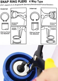 Verstellbare Sprengringzange – 2-in-1-Mechanikerwerkzeug