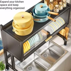Verstellbarer Abtropfständer aus Edelstahl – eleganter Küchen-Organizer