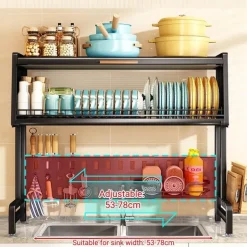 Verstellbarer Abtropfständer aus Edelstahl – eleganter Küchen-Organizer