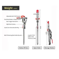 Verstellbarer Angelrutenhalter aus Edelstahl – Angelzubehör mit sensiblem Design