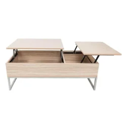 Verstellbarer Couchtisch mit anhebbarer Platte – Modernes Design mit verstecktem Fach
