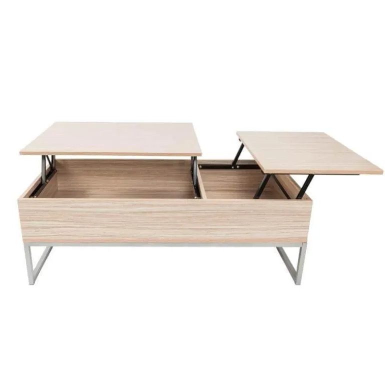 Verstellbarer Couchtisch mit anhebbarer Platte – Modernes Design mit verstecktem Fach