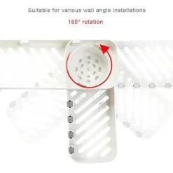 Verstellbarer, drehbarer Wandregal-Organizer – Aufbewahrungslösung für Badezimmershampoo