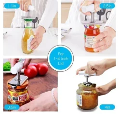 Verstellbarer Easy Jar Opener aus Edelstahl
