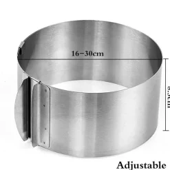 Verstellbarer Kuchenschneider – Mousse-Ringschneider aus Edelstahl