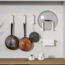 Verstellbarer, L-förmiger, selbstklebender Wandhaken – Teleskop-Mehrzweckaufhänger