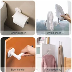 Verstellbarer, L-förmiger, selbstklebender Wandhaken – Teleskop-Mehrzweckaufhänger