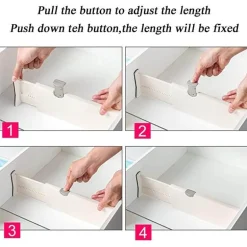 Verstellbarer Schubladenteiler – einziehbarer Aufbewahrungs-Organizer