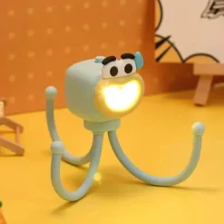 Verstellbarer Telefonhalter in Form einer Oktopuslampe – vielseitige Schreibtischleuchte und Telefonständer