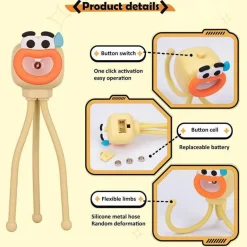 Verstellbarer Telefonhalter in Form einer Oktopuslampe – vielseitige Schreibtischleuchte und Telefonständer