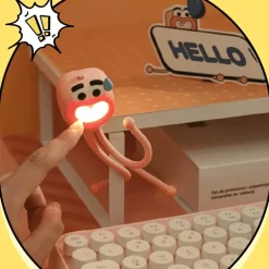 Verstellbarer Telefonhalter in Form einer Oktopuslampe – vielseitige Schreibtischleuchte und Telefonständer