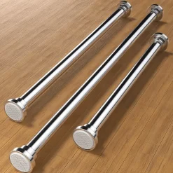 Verstellbarer Wäscheständer aus Edelstahl, Teleskopstange für den Balkon