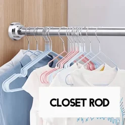 Verstellbarer Wäscheständer aus Edelstahl, Teleskopstange für den Balkon