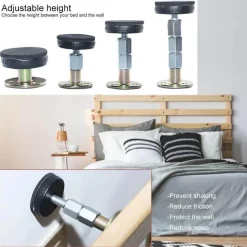 Verstellbares Bettstabilisator-Set – Anti-Shake-Unterstützung, 2er-Pack