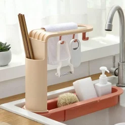 Verstellbares Küchenregal, Abtropfgestell, Organizer