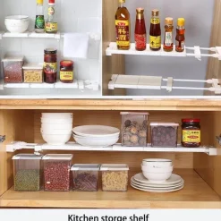 Verstellbares Küchenschrank-Organizer-Regal – Aufbewahrungslösung ohne Bohren