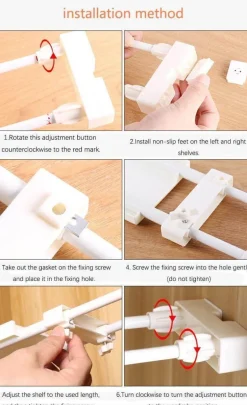 Verstellbares Küchenschrank-Organizer-Regal – Aufbewahrungslösung ohne Bohren