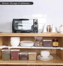 Verstellbares Küchenschrank-Organizer-Regal – Aufbewahrungslösung ohne Bohren