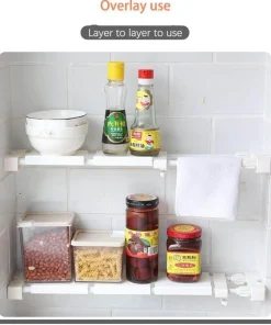 Verstellbares Küchenschrank-Organizer-Regal – Aufbewahrungslösung ohne Bohren