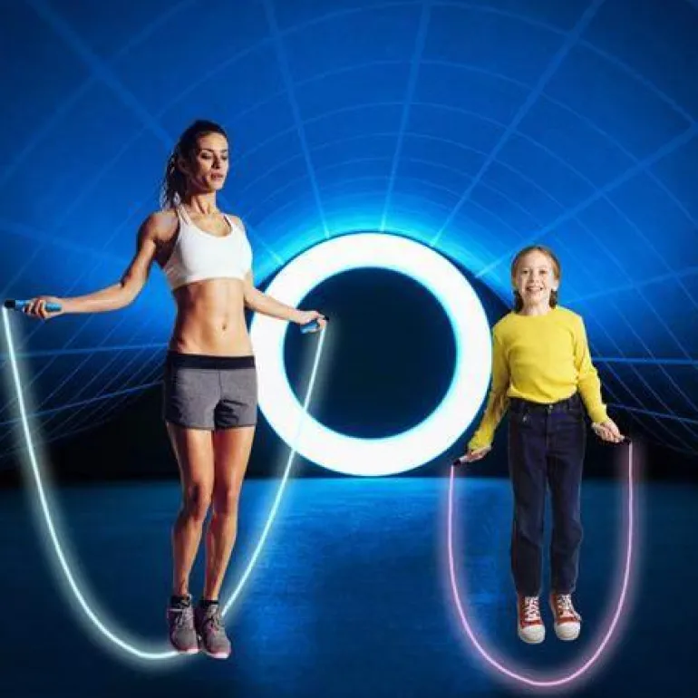Verstellbares LED-Springseil - Fitness-Springseil